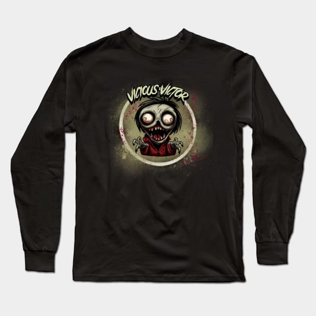 Vicious Victor Long Sleeve T-Shirt by CTJFDesigns